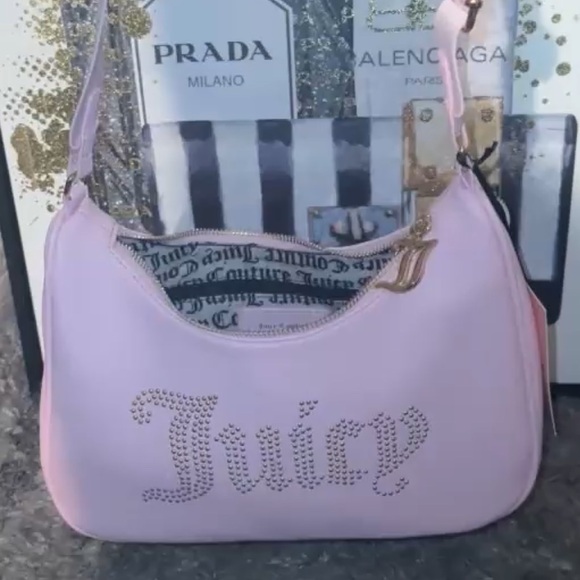 Juicy Couture Light Pink Rhinestone Shoulder Bag - Picture 1 of 6